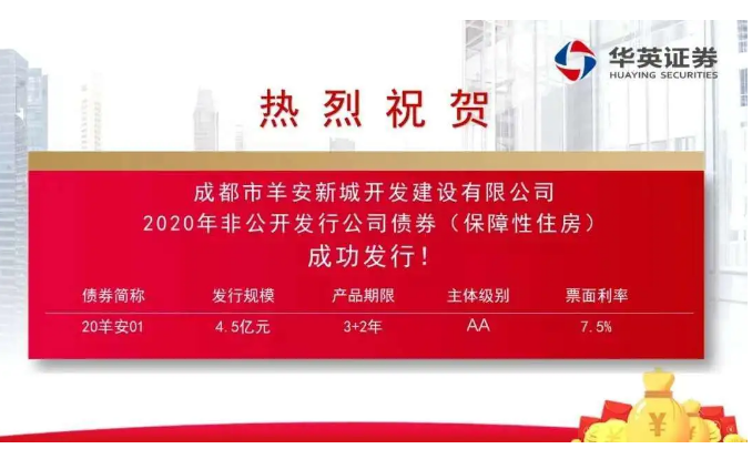 申浩助力成都羊安新城2020年度首期公司债成功发行 | 申浩佳讯